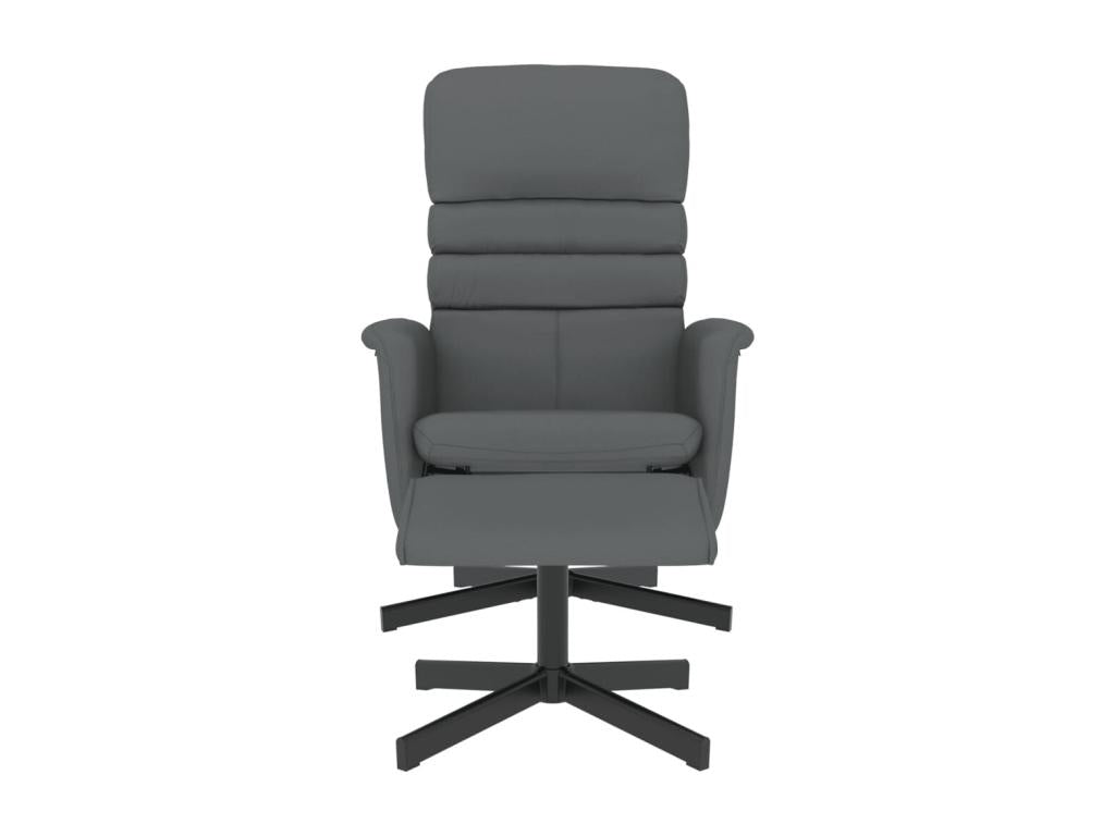 Gray Faux Leather Accent Chair