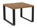 Brown Oak Wood Coffee Table, 44 x 60 x 60 cm