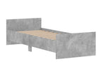 Gray Engineered Wood Bed Frame, 75 x 190 cm