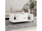 White Engineered Wood Coffee Table, 102 x 50 x 40 cm