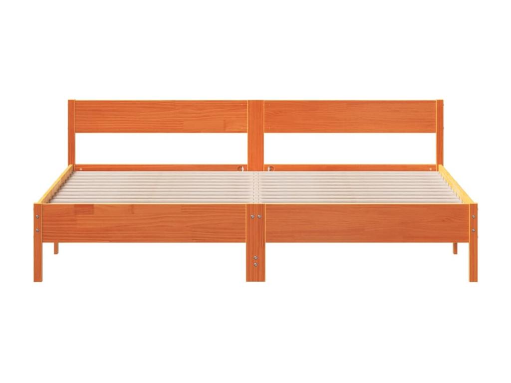 Brown Pine Wood Bed Frame, 180 x 200 cm - dlz1766456712209