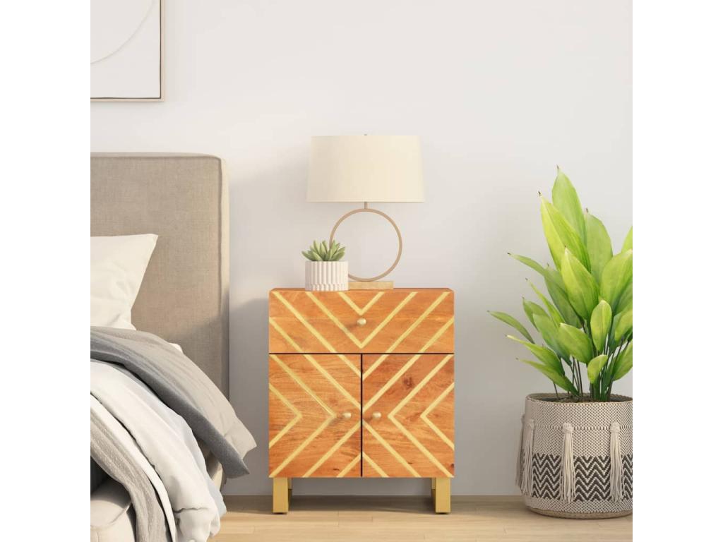 Brown Table, 50 x 33 x 60 cm