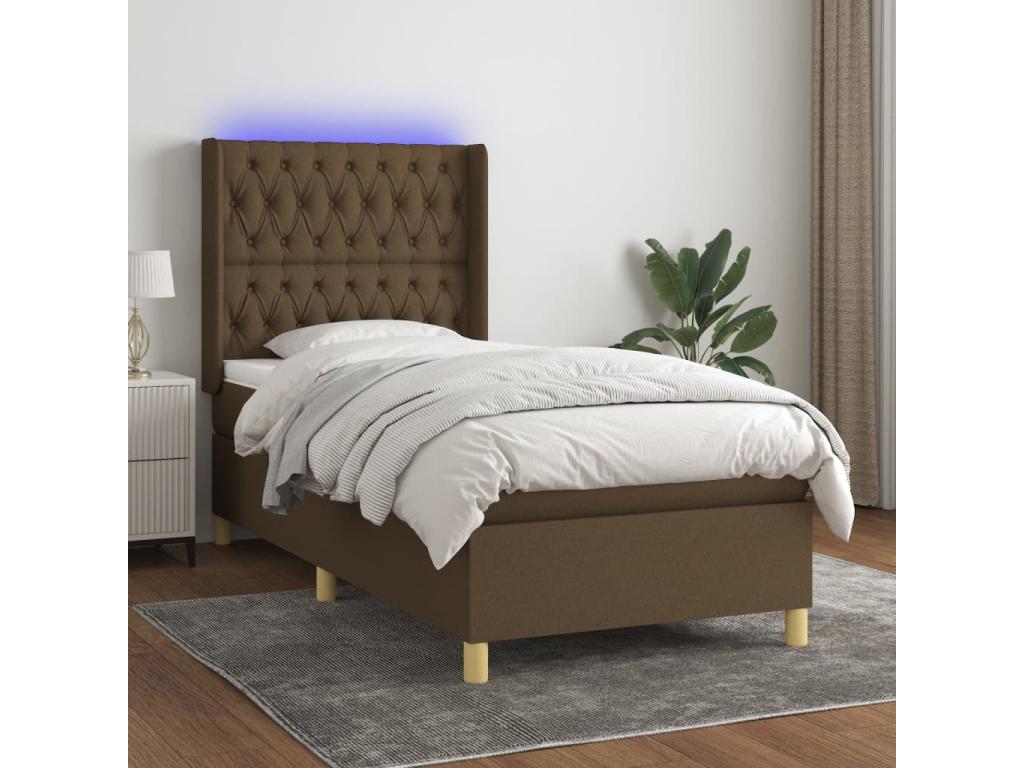 Brown Fabric Mattress, 100 x 200 cm