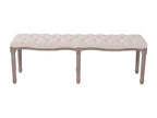 White Solid Wood Bench, 150 x 40 x 48 cm