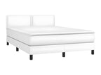 White Faux Leather Mattress, 140 x 190 cm