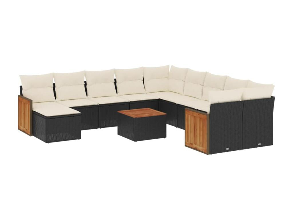 Black Woven Resin Wicker Outdoor Furniture Set - dlz1766456874399