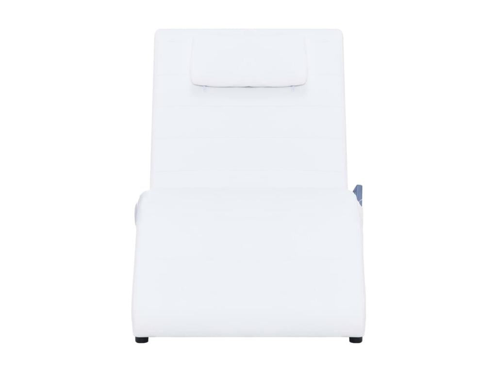 White Faux Leather Chaise Lounge