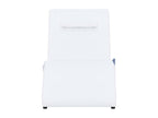 White Faux Leather Chaise Lounge