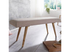 Beige Fabric Bench