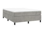 Gray Velvet Bed Frame, 140 x 200 cm