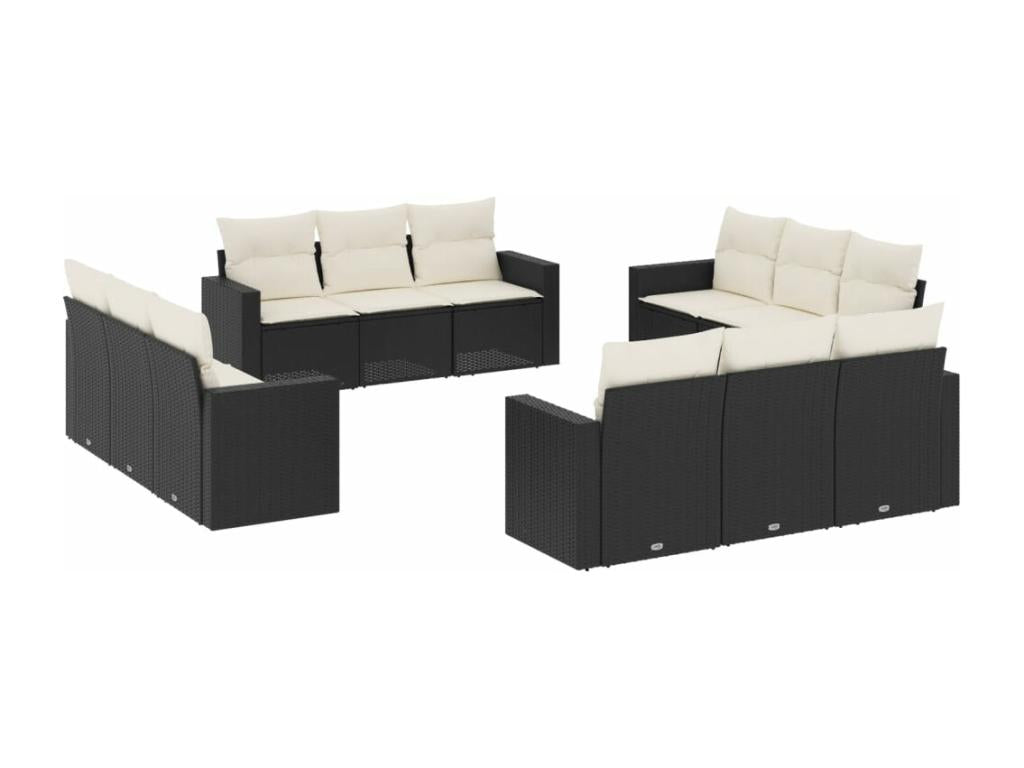 Black Woven Resin Wicker Outdoor Furniture Set - dlz1766456740027
