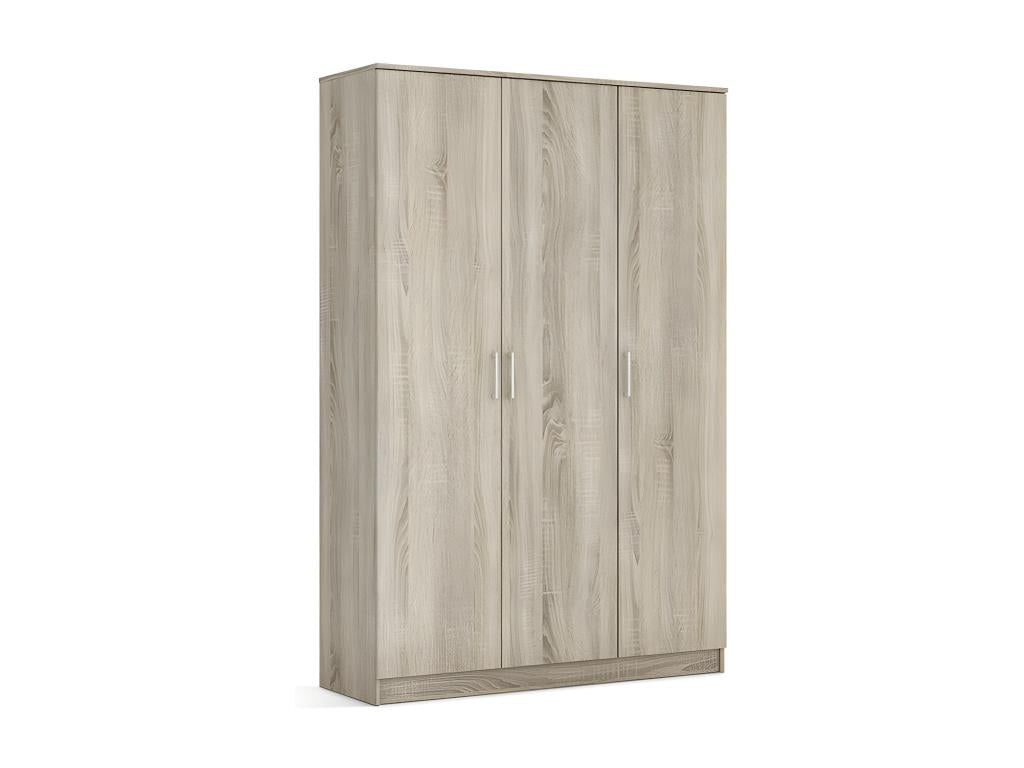 Brown Oak Wood Wardrobe, 120 x 180 x 50 cm