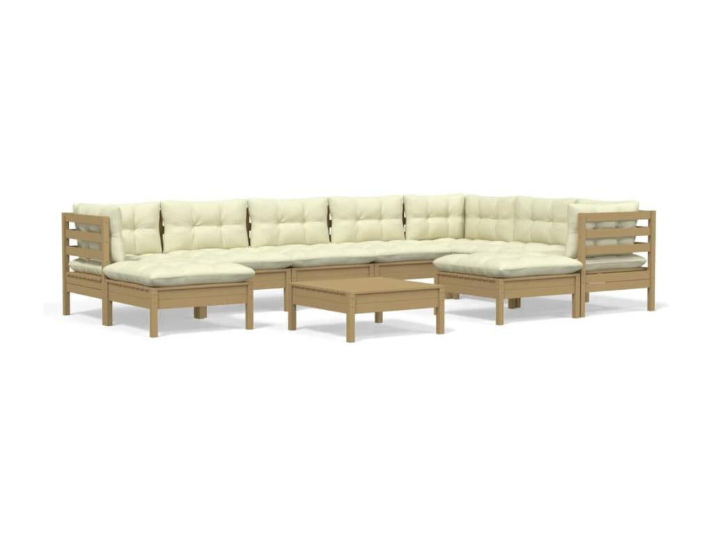 Brown Pine Wood Outdoor Furniture Set - dlz1766456657830