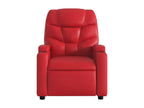 Red Faux Leather Accent Chair