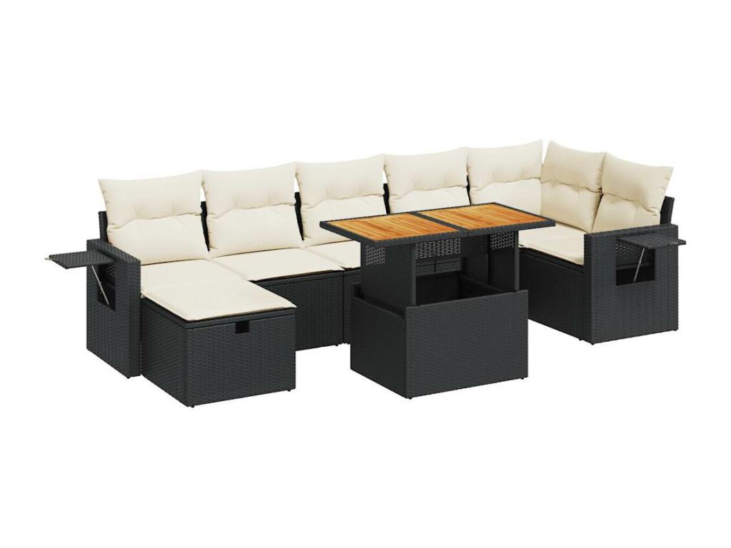 Black Woven Resin Wicker Outdoor Furniture Set - dlz1766457157030
