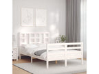 White Solid Wood Bed Frame