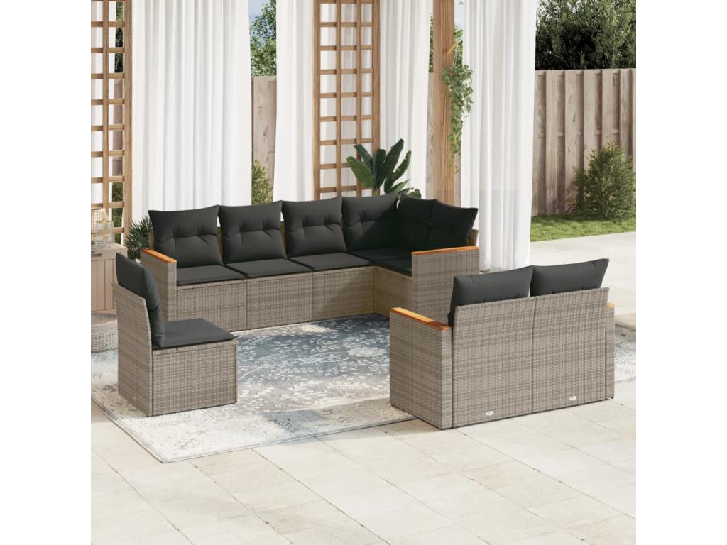 Gray Woven Resin Wicker Outdoor Furniture Set - dlz1766456610689
