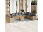 Beige Woven Resin Wicker Outdoor Furniture Set - dlz1766456463707