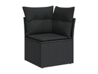 Black Woven Resin Wicker Outdoor Furniture Set - dlz1766456612719