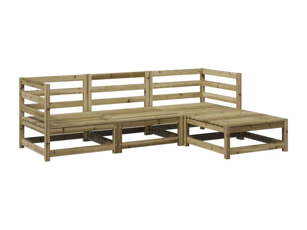 Brown Pine Wood Outdoor Furniture Set - dlz1766456832218
