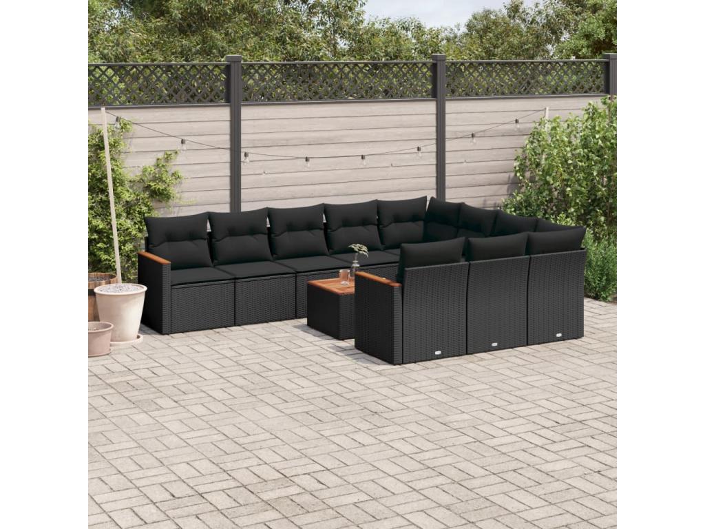Black Woven Resin Wicker Outdoor Furniture Set - dlz1766456338734
