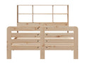 Brown Pine Wood Bed Frame, 150 x 200 cm