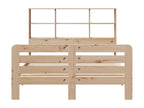 Brown Pine Wood Bed Frame, 150 x 200 cm