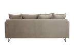 Beige Velvet Sofa Bed