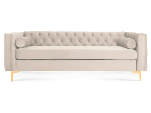 Beige Velvet Sofa