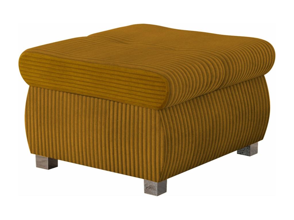Yellow Metal Ottoman, 39 x 60 x 60 cm