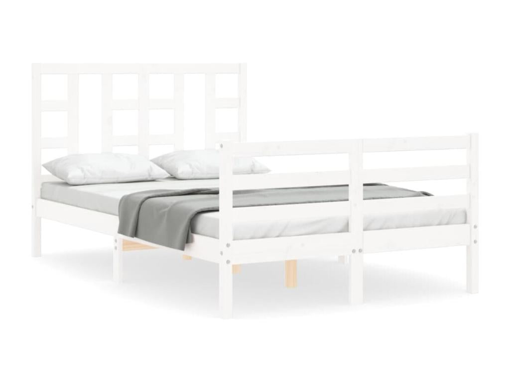 White Solid Wood Bed Frame