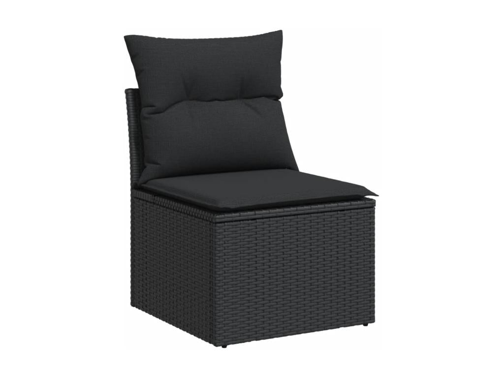 Black Woven Resin Wicker Outdoor Furniture Set - dlz1766456612120