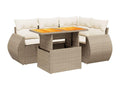 Beige Woven Resin Wicker Outdoor Furniture Set - dlz1766456401719