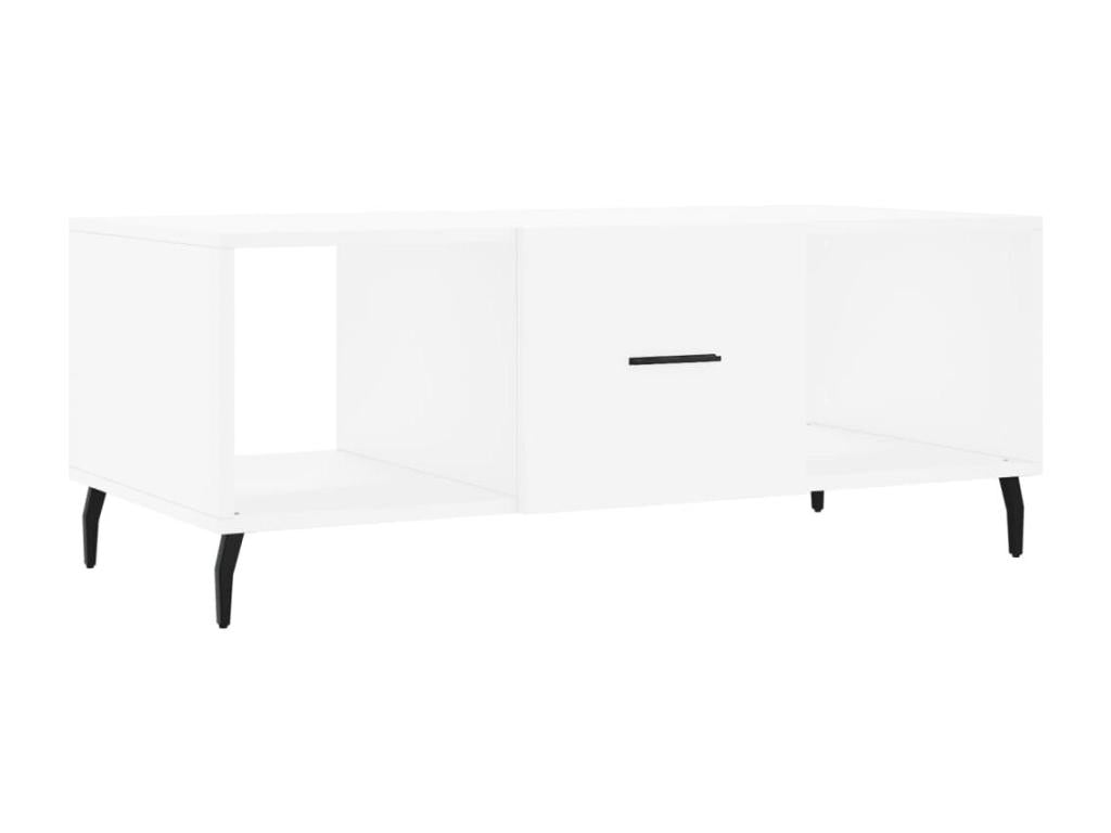 White Engineered Wood Coffee Table, 102 x 50 x 40 cm