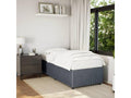 Gray Velvet Bed Frame, 100 x 200 cm