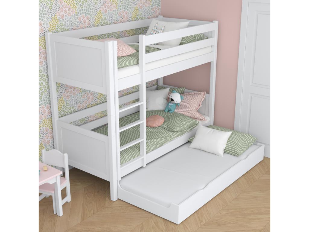 White Bunk Bed Frame, 80 x 200 cm