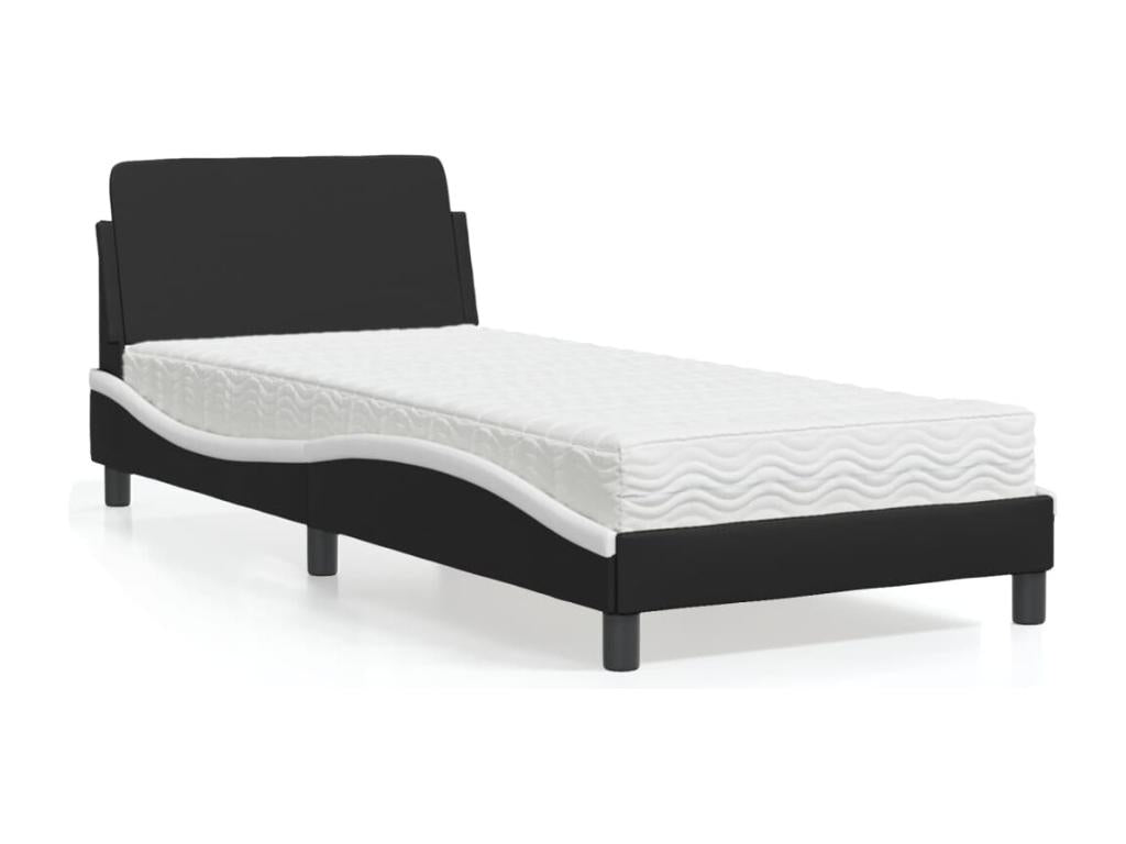 Black Faux Leather Mattress, 90 x 200 cm