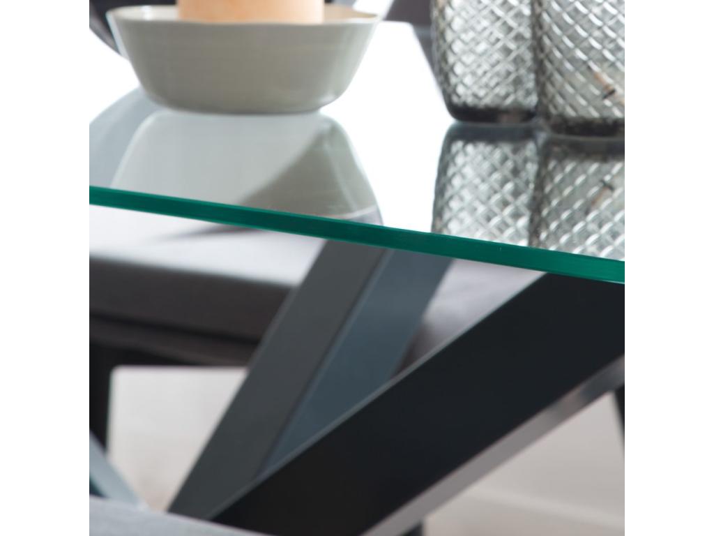 Anthracite Metal Dining Table, 160 x 75 cm