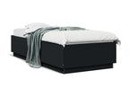 Black Engineered Wood Bed Frame, 100 x 200 cm