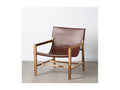 Brown Leather Accent Chair