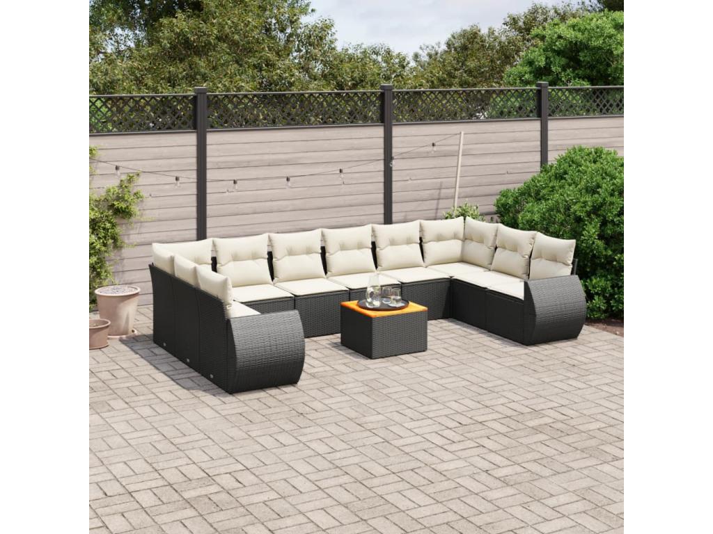 Black Woven Resin Wicker Outdoor Furniture Set - dlz1766456550618