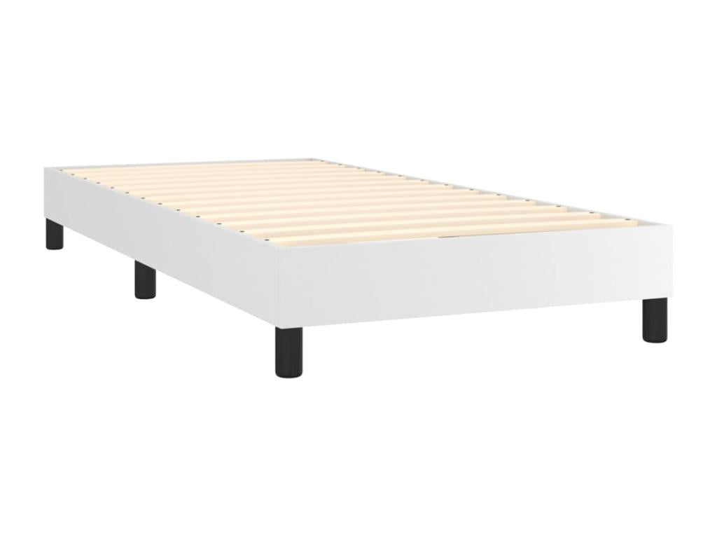 White Faux Leather Mattress, 90 x 200 cm