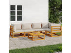 Brown Solid Wood Outdoor Furniture Set - dlz1766457023290