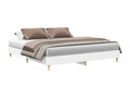 White Engineered Wood Bed Frame, 160 x 200 cm