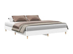 White Engineered Wood Bed Frame, 160 x 200 cm