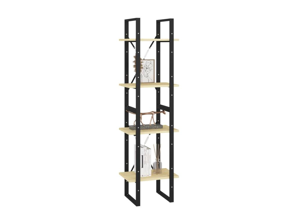 Natural Pine Wood Bookcase, 40 x 30 x 140 cm