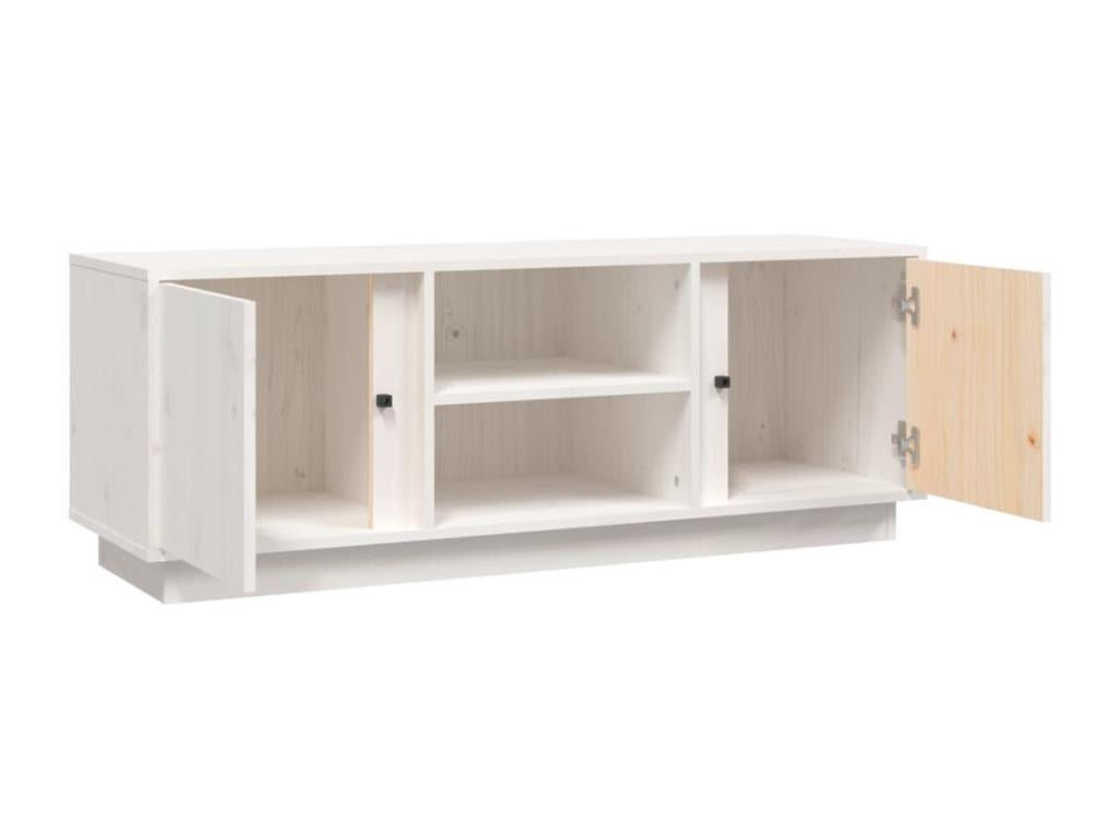 White Pine Wood TV Stand, 110 x 35 x 40.5 cm