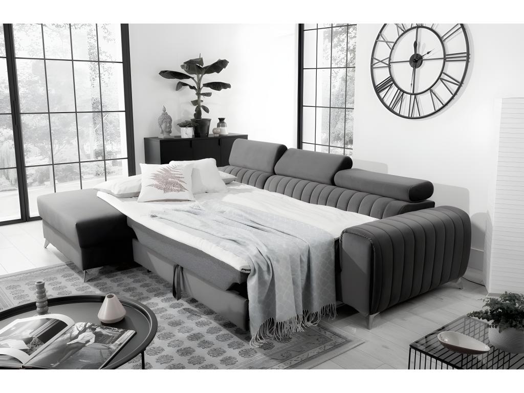 Gray Velvet Sofa Bed