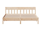 Brown Solid Wood Bed Frame, 200 x 200 cm
