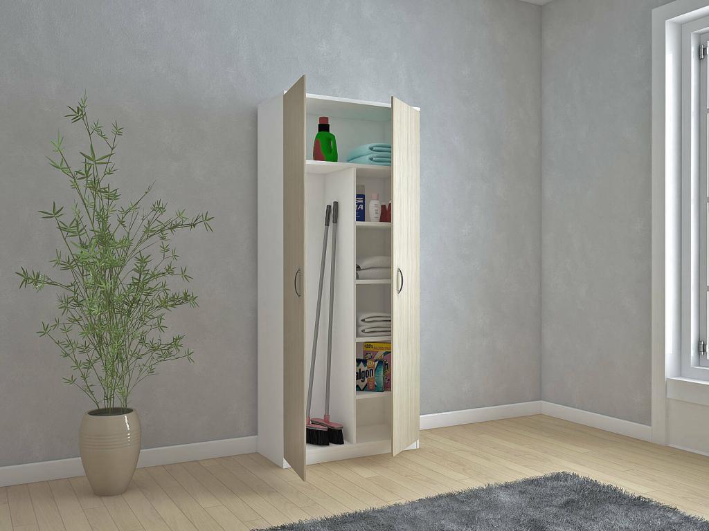 White Oak Wood Wardrobe